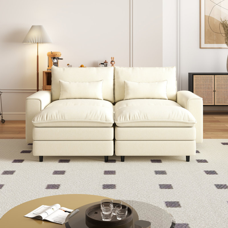 Ensemble de canapé en forme de U 85,43 "pour le salon, Beige