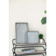 S / 3 plateaux gigognes décoratifs gris galvanisé