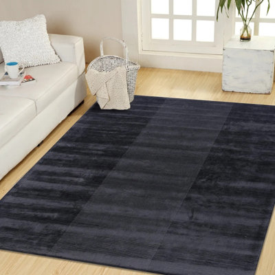 Tapis gris fait à la main Mehdi