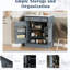 Armoire de rangement grise avec tablettes réglables, tiroir et 2 tablettes de porte pour la cuisine-975498512