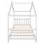 Lit plateforme simple en bois avec toit-1117163978