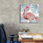  «Flamingo Splash 2» par Annie Warren, art mural sur toile, 26 po x 26 po-1658966822