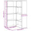 Corner Bookcase Tier Corner Bookshelf Storage Cabinet Engineered Wood