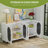 Accent Sideboard Cabinet With Acrylic Doors, Freestanding Storage Cupboard Console Table  Kitchen Dining  Hallway Office,-105493104