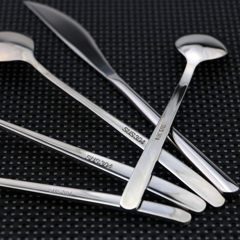 Mercer41 Cheryel Stainless Steel Flatware Set - Service for 4, Silver