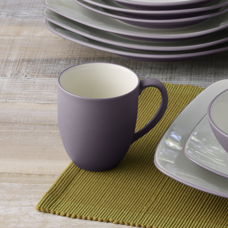 Noritake Colorwave Square 4-Piece Place Setting, Service for 1, Plum