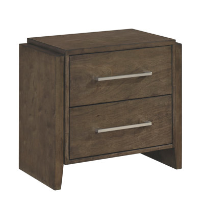 Table de chevet en bois d'hévéa massif 1 pièce