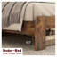 Base de lit double, base de lit plateforme en bois avec tête de lit à DEL et ports de charge USB, support de lattes en bois massif silencieux, aucun sommier requis, assemblage facile, grand rangement sous le lit, brun foncé-717612309