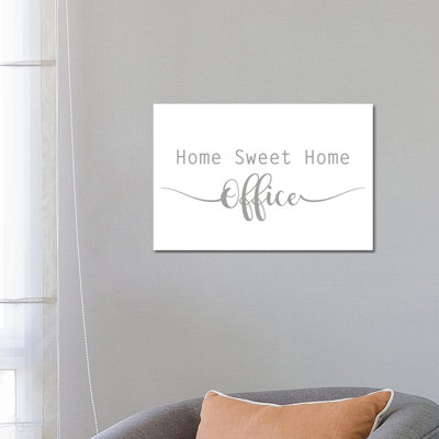 Home Sweet Home Office by Lauren Rader - Wrapped Canvas Print