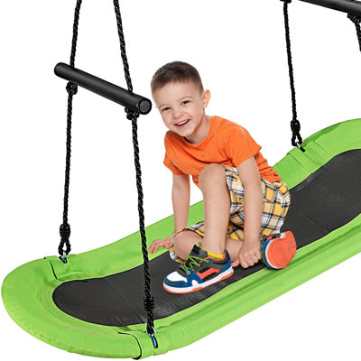 Freeport Park Locke Fabric Belt Swing Swing Seat with Chains