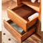 Armoire de rangement à double porte en rotin avec tiroirs