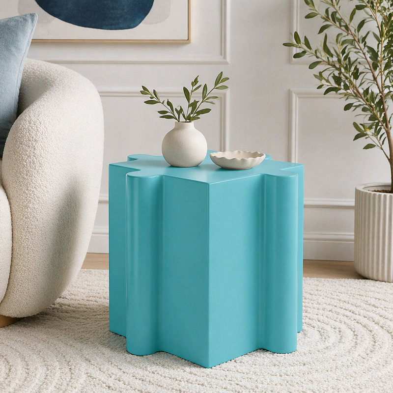 Table d'appoint Art, Bleu clair