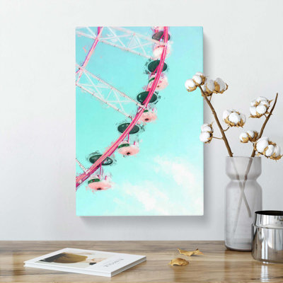Ferris Wheel in Abstract - Wrapped Canvas