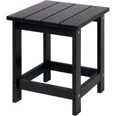 Adirondack Square Outdoor Side Table  Pool Composite Patio Table HDPE End Tables For Backyard Pool  Indoor Companion Easy Maintenance & Weather Resistant