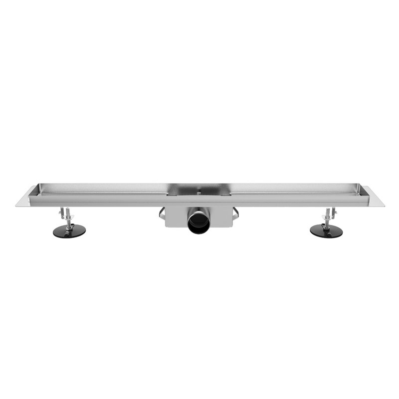 Jabes 11cm Linear Grid Shower Drain, 10cm H x 11cm L x 110cm W