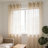 Beige Sheer Curtains, Light Filtering Grommet Sheer Window Curtains 2Pcs-875472995