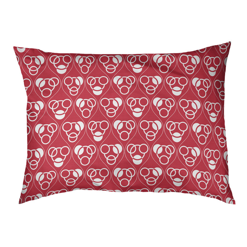 Coussin pour chien Chen, Grand (l 50 po x P 40 po x H 7 po), Rouge profond