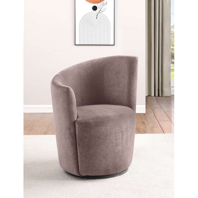 Fauteuil pivotant rembourré Nueva, Mélange de polyester rose