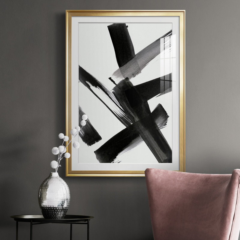 Black Magic II - peinture encadrée, Or, H 26,5 po x l 36,5 po x P 1,5 po