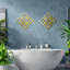 Miroir mural mural, 2 pièces