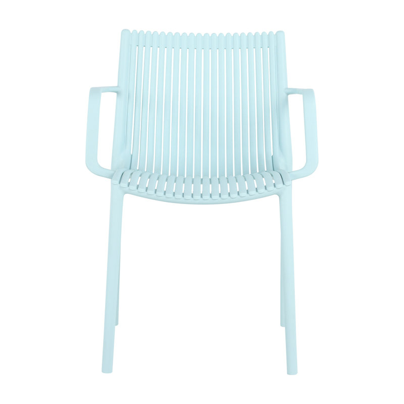 Ensemble de 4 chaises en polypropylène résistantes aux intempéries, Gris chaleureux