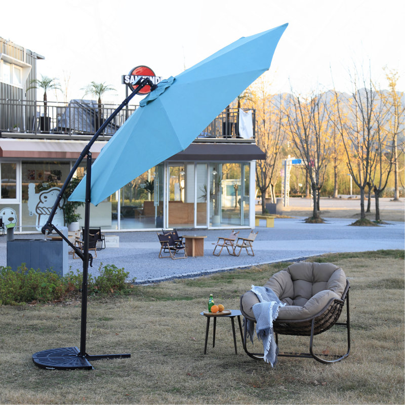 Parasol de marché à DEL 10 pi (vert clair) (sans base), Vert clair