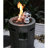 20 Inch Round Outdoor Heating Fire Pit, 32000 , With Approved Lava Stones & Cover