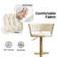 Ensemble de 4 tabourets de bar pivotants en velours, hauteur réglable moderne avec base en métal doré pour îlot de cuisine, beige-762102631-762102630
