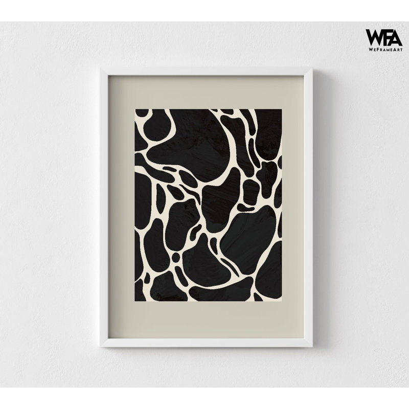 Affiche girafe, Reproduction encadrée avec passe-partout, H 16 po x l 12 po, Blanc