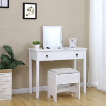 Coastal White Vanity 70926 COASTAL WHITE CLEAR TOP VANITY WITH, BULBS, 7  Day Furniture