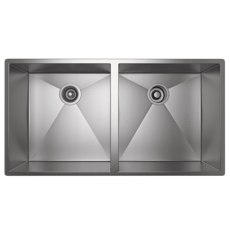 Forze™ 35" Double Bowl Stainless Steel Kitchen Sink