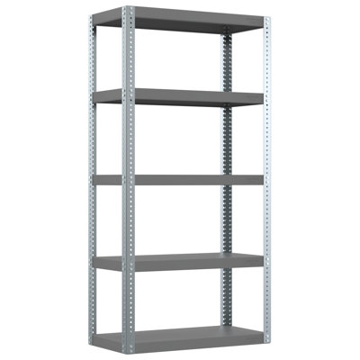 Durham E34BEB4C33BC440E8FC1A29808678C69 Heavy Duty Shelving, 5 Shelves, Gray
