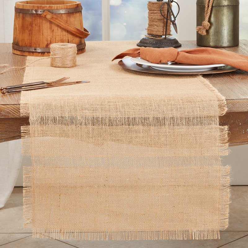 Chemin de table 100% jute naturel naturel l 16 po x L 72 po
