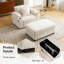 Fauteuil d'appoint avec canapé et repose-pieds-961502373