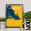Honolulu City Map - No Frame Print-1848708853
