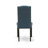 5 Piece Kitchen Table & Chairs Set Includes a Round Dining Table with Dropleaf and 4 Mineral Blue Linen Fabric Upholstered Chairs, Black-1587380776-1587380783-1538101150