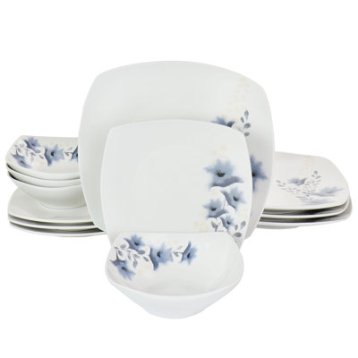 Gibson Home 12 Piece Ceramic Dinnerware Set, Service for 4