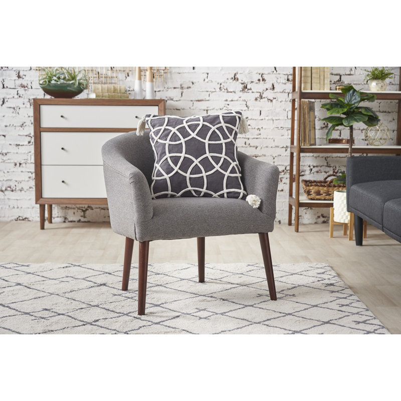 Lily Geometric Throw Pillow, Cement