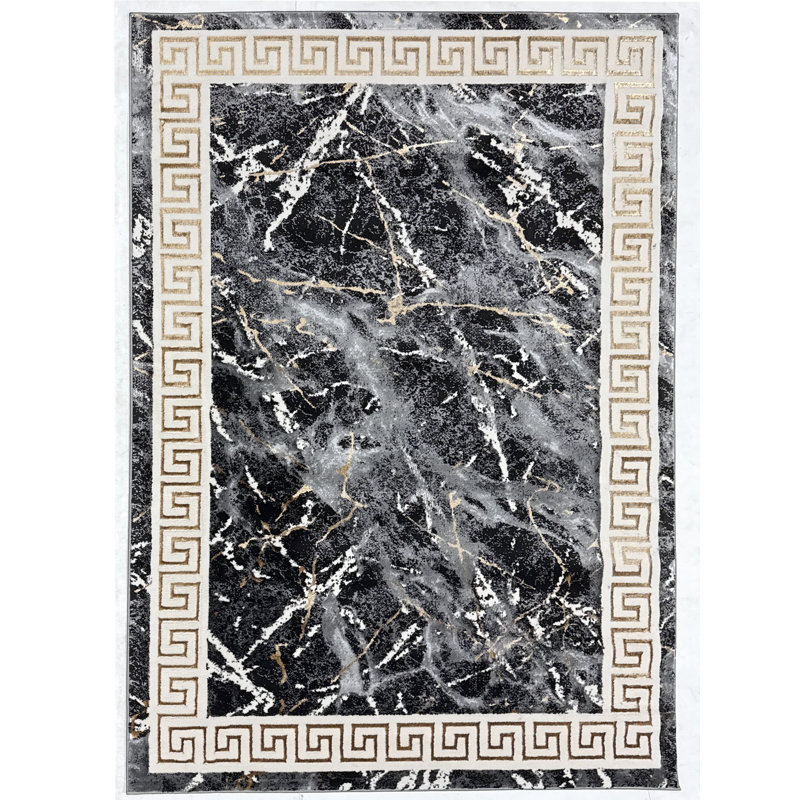 Abstract Flow Tabernash Rug Contemporary Modern Carpet For Living Room, Rectangle 5'3" x 7'7"