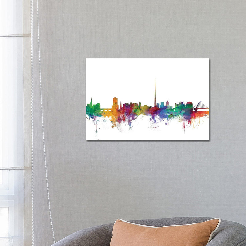 Dublin, Ireland Skyline by Michael Tompsett - Wrapped Canvas Gallery-Wrapped Canvas Giclée