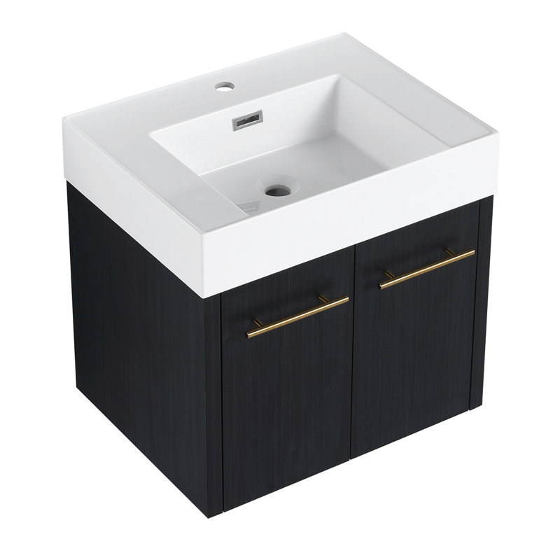 Wall-Mounted Bathroom Vanity With Sink