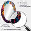 Procora multicolore feuillage vibrant - grand miroir botanique, décor de miroir mural unique et moderne, impression d'art en métal-1172860331-1172860335