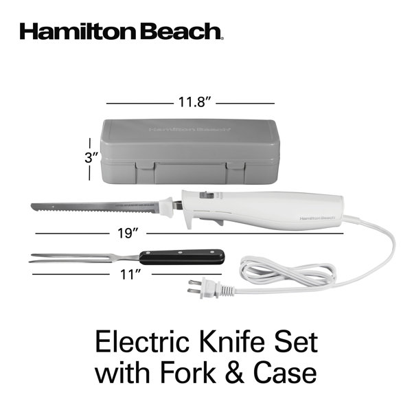 Hamilton Beach Electric Knife Set with 8 Carving & 5 Utility