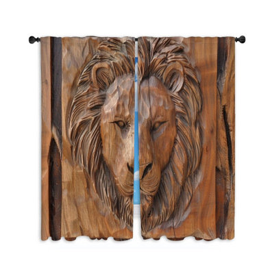 Paire de rideaux obscurcissant en polyester Efthalia