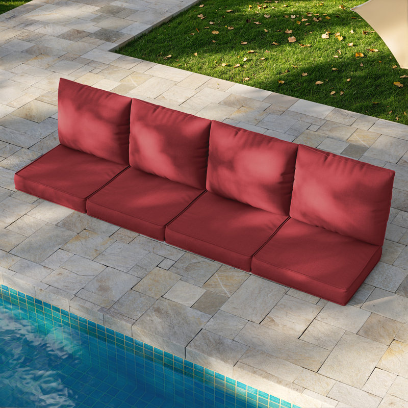 8-Piece Outdoor Patio Cushion Set, Replacement Outdoor Seat & Back Cushions for Patio Furniture, 4 Seat Cushions & 4 Back Cushions with Zipper Covers.