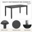Table de salle à manger grise 6 avec banc et chaises. Conception moderne en bois pour la pièce. Stable et confortable. Assemblage facile et chaises, gris. Style de sièges confortables. À assembler-1152179356-1152179346-1152179347