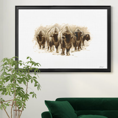 " Herd Of Bison I " Painting Print
