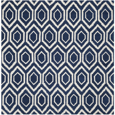 Deedie Hand Tufted Wool Geometric Rug