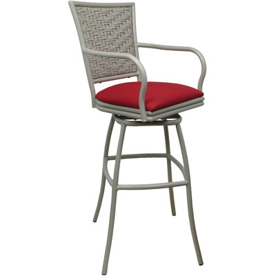 Radman Swivel Upholstered Counter Stool with Metal Frame