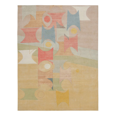 Hand Knotted Geometric Area Rug